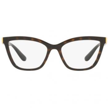 Dolce & Gabbana DG5076 502 Women's Eyeglasses Tortoiseshell Size 53 (Frame Only) - Blue Light Block Available, Havana Eyewear Frames DG 5076, Brown unisex, Sizes: 53