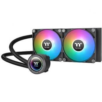 Refrigeración líquida CPU Thermaltake TH240 V2 ARGB, sistema de refrigeración líquida todo en uno, 12 cm, color negro, incluye 1 pieza, ventiladores PWM de 120mm con velocidad de 500