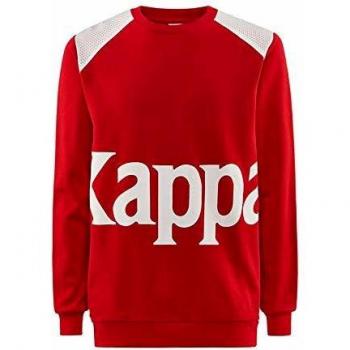 Kappa Bernel Band Men's Crewneck Sweatshirt - Red/White, Size S