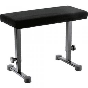 Banco de Piano K&M 14085 - Imitación Cuero Negro, Altura Ajustable, Amplia Superficie de Asiento
