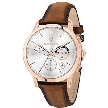 Reloj para Hombre, Colección Ricordo, Movimiento de Cuarzo, cronógrafo, en Acero, PVD Oro Rosa y Cuero - R8871633002