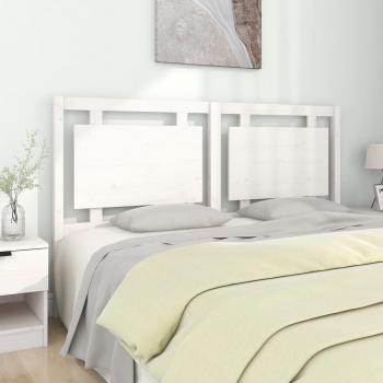 Cabecero para cama blanca 165,5x4x100 cm madera maciza de pino