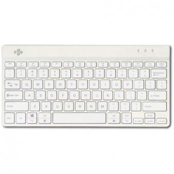 R-Go Tools Compact Break Ergonomic Bluetooth Keyboard QWERTY US White