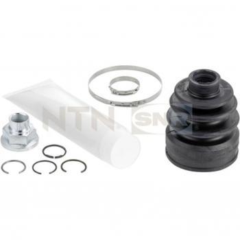 Kit de fuelles para eje de transmisión SNR IBK77.003, incluye fuelles de goma, abrazaderas y componentes necesarios para la instalación, diseñado para vehículos específicos, resistente a altas temperaturas y condiciones adversas