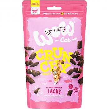 WOW Cat Crunchy Snack para gatos - Salmón, snacks crujientes para gatos con sabor a salmón