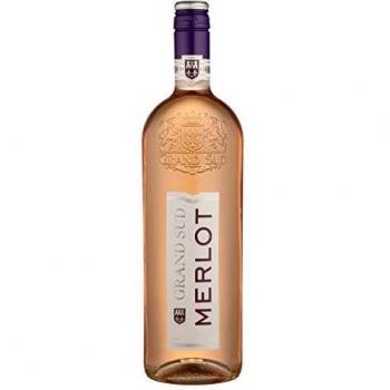 Merlot Rosé Grand Sud 1L - Vino Rosado Seco de Pays d'Oc, 12,5% Vol