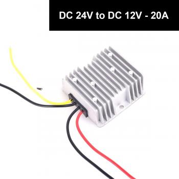 CC 24v a CC 12v Paso Abajo 20V 240W Tarea Pesada Camión Coche Podar Suministrar Adaptador Convertidor Reducer Regulador para Coche Camión Vehículo Barco Solar Sistema, etc
