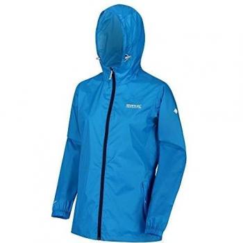 Regatta Pack-it III Chaqueta con Capucha Impermeable, Transpirable, Sin Forro Y Ligera Jackets Waterproof Shell, Mujer, Blue Aster, 10