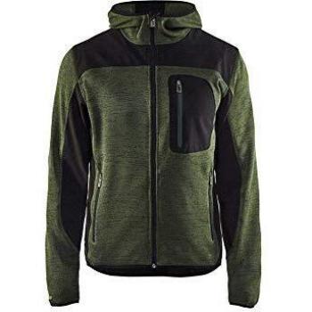 Blaklader Hooded Knit Jacket - Army Green/Black - Size XL