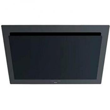 Campana Extractora Inclinada Decorativa Novy 7838 de 90 cm, Cristal Negro, 490 m³/h, Montaje en Pared