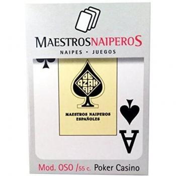 Maestros Naiperos- baraja Poker, Jumbo, 55, Cartas, Estuche cartón, Calidad Gran Casino, Color Azul o Rojo