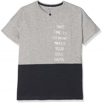 NAME IT Nkmhabo SS Top, Camiseta para Niños, Gris