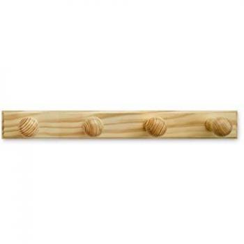 INOFIX M41353 - Colgador Madera 4 Perchas Natural