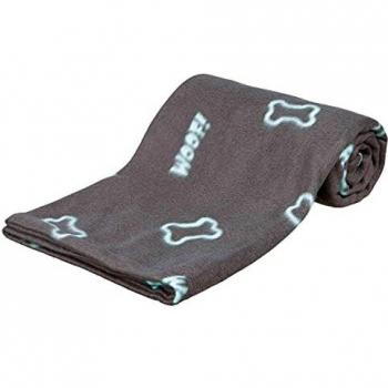 TRIXIE Manta Barney 150 × 100 cm Gris con Huesos