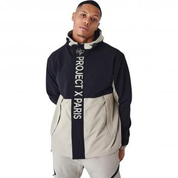 Project X Paris Colorblock Waterproof Hooded Jacket - Black/Beige - Size S/M
