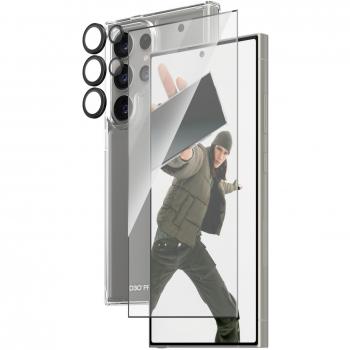 PanzerGlass 3-en-1 Bundle Protector de pantalla, Funda y Protector de cámara para Samsung Galaxy S24 Ultra - Transparente