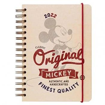Agenda A5 Mickey Classic 2022 - Agenda A5 anual 2022 / Agenda A5 2022 semana vista - Agenda A5 12 meses desde Enero de 2022 a Diciembre de 2022 | Producto licencia oficial - Agenda Kalenda