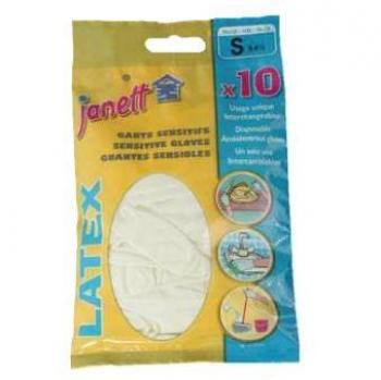 ROZENBAL 105817 10 guantes látex un sólo uso T- 7, Variados, 7