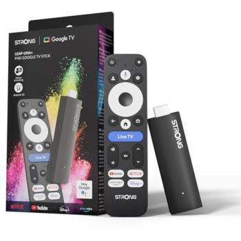 Stick TV Strong LEAP-UNA+ Full HD, 8GB, WiFi5, Bluetooth 5, Google TV