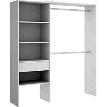 DEKIT Suit Vestidor, Melamina, Blanco
