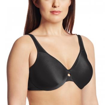 Bali Plunge Into Comfort Minimizer Bra - Onyx 36D, Bali Plunge Into Comfort Keyhole Minimizer Bra - Black 36-D