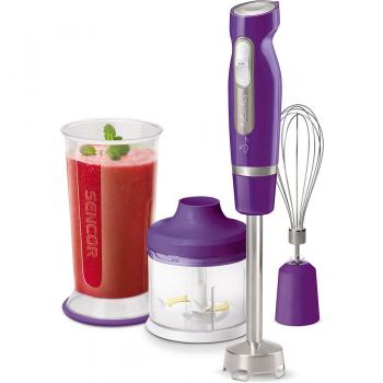 Batidora de Inmersión SENCOR SHB 4465VT-EUE3 1000W Violeta con 6 Lamas de Titanio y Función Ice Crash