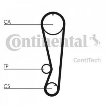 Correa dentada CONTITECH CT827 - Correa dentada de alta calidad, fabricada por Contitech, diseñada para ofrecer durabilidad y resistencia al desgaste, adecuada para sistemas de distribución en motores