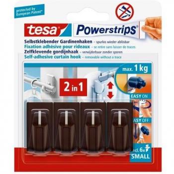 Tesa 58047-00002-00 Powerstrips - Ganchos adhesivos para cortinas Vario