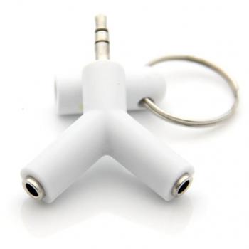 Akashi altsplit Duo distribuidor para auriculares, 3,5 mm Adaptador de clavija//2 x hembra + 1 x Conector
