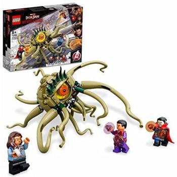 LEGO 76205 Marvel Desafío de Gargantos​, Monstruo con Tentáculos Móviles y Mini Figura de Dr Strange, Juguete para Niños