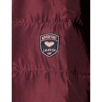 NAME IT Nkfmela Down Jacket Camp, Chaqueta para Niñas, Rojo Detail: with Port Royale Color Fur, 152
