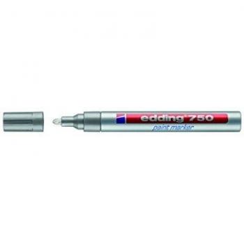 Edding 750-054 - Marcador de tinta opaca, 10 unidades, color plateado