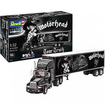 Revell 07654 Motörhead Tour Truck Model Gift Set Includes Paints, Glue & Paintbrush 1:32 Scale Other License, Color sin Pintar.