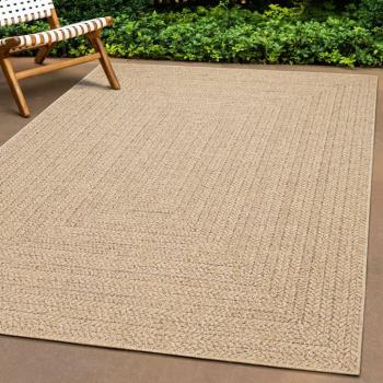 Alfombra ZIZUR 100x200 cm Yute Aspecto para Interior y Exterior