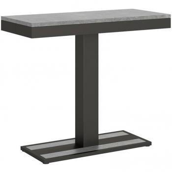 Consola Extensible Capital Evolution 90x40/300 cm Cemento con Estructura Antracita