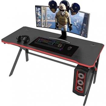 Mesa Gaming Desk, Arespark Escritorio para PC para Juegos, con una Potente gestión de Cables, tableros de Mesa de Fibra de Carbono Escritorio ergonómico para Jugadores