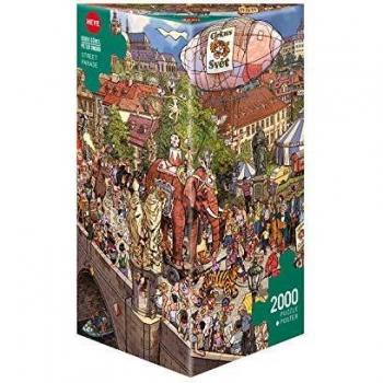 Puzzle 2000 Piezas Desfile Callejero Heye, Caja Triangular, para Adultos