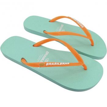 Chanclas Brasileñas Clásicas Combi Neón W Verde Agua / Naranja EU 40-41