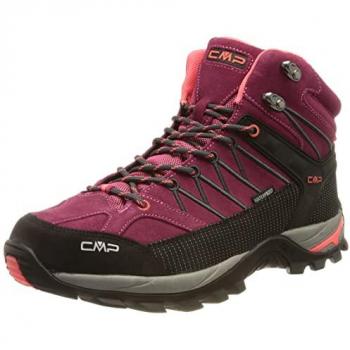 Botas de Trekking CMP Rigel Mid Waterproof para Mujer, Color Rosa Oscuro/Negro, Talla 41