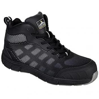 Botas de trabajo Portwest Compositelite Derwent S1P 100% no metálica, Tamaño: 47, Color: Negro/Gris, FC15