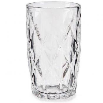 Arte Regal Set 6 Vasos Diamante Cristal Transparente 340 Ml