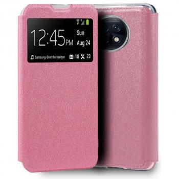 Funda COOL Flip Cover para Xiaomi Redmi Note 9T Liso Rosa