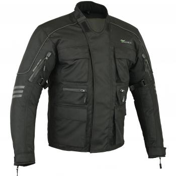 Ridex - Chaqueta de motorista para hombre CJ1, protección, impermeable, schwarz - schwarz