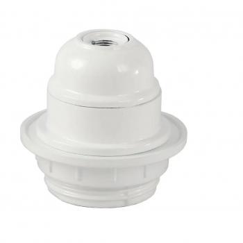 Gsc Evolution Portalámparas Baquelita Semiroscado E27 Blanco - Elección Perfecta para Proyectos de Iluminación