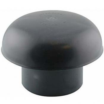 Sombrero de Ventilación Ø 80 mm Pizarra - PVC con Mosquitera Integrada - Ideal para Tuberías