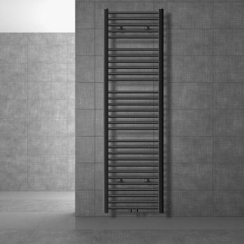 Radiador Toallero de Baño Sahara 500 x 1800 mm Antracita Diseño Recto Conexión Central Calentador Secador de Toallas con Kit de Montaje y Protección Contra Fugas