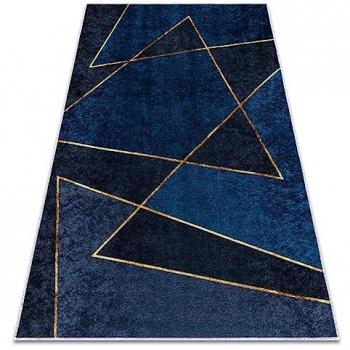 Alfombra Lavable Miro Geométrica Antideslizante Azul 140x190 cm