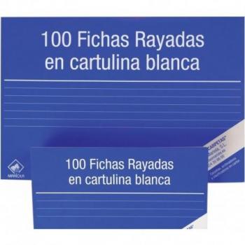 Mariola Ficha Rayada 125x75mm Cartulina 180gr Blanco Paquete de 100 Nº2