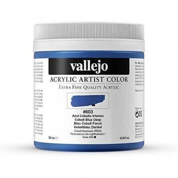 Vallejo : Artist Acrylic Paint : 500ml Pot : Cobalt Blue Deep