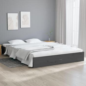 Mesa redonda de madera maciza gris 120x200 cm